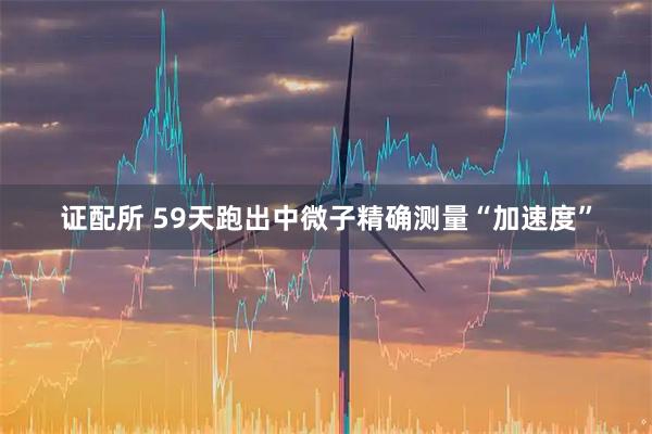 证配所 59天跑出中微子精确测量“加速度”